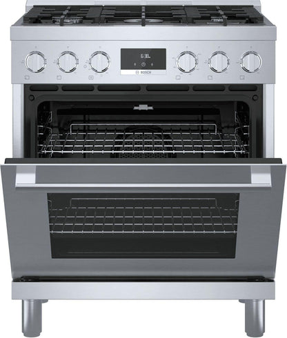 Bosch HGS8055UC 800 Series, Gas freestanding range, 30'', Stainless steel