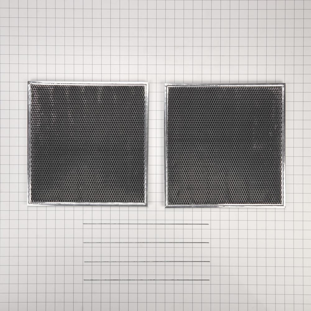 Kitchenaid W11371717 30-IN Range Hood Vent Charcoal Filter Kit - Silver (Includes Two Charcoal Filters and Two Rod-Style Clips)
