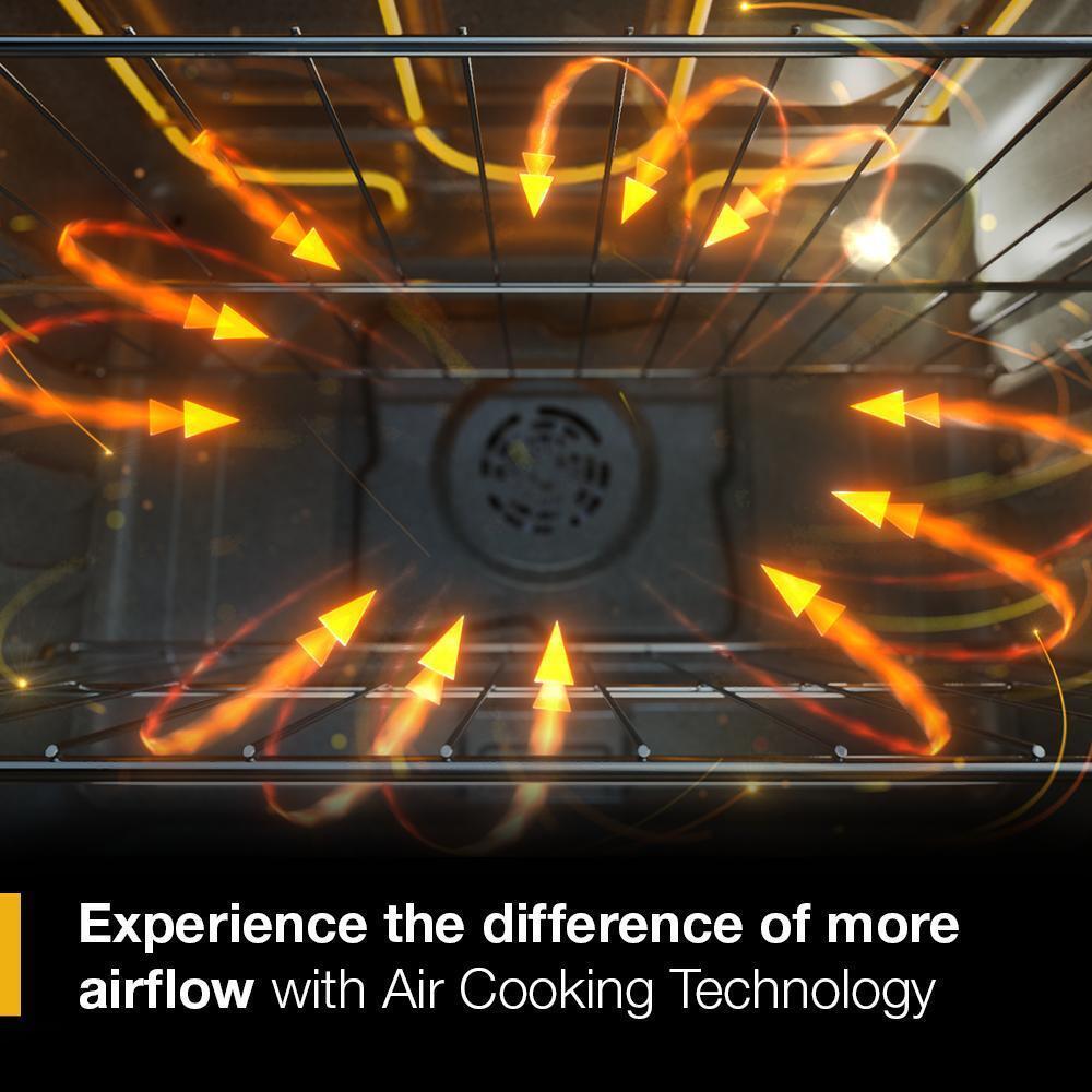 Whirlpool WFGS4530SB 30-inch Gas Range with Air Cooking Technology and Steam Clean