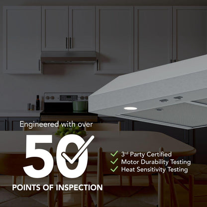 GLA1303SS Broan-NuTone 30-Inch Under Cabinet Range Hood, ENERGY STAR, 350 Max Blower CFM, Stainless Steel