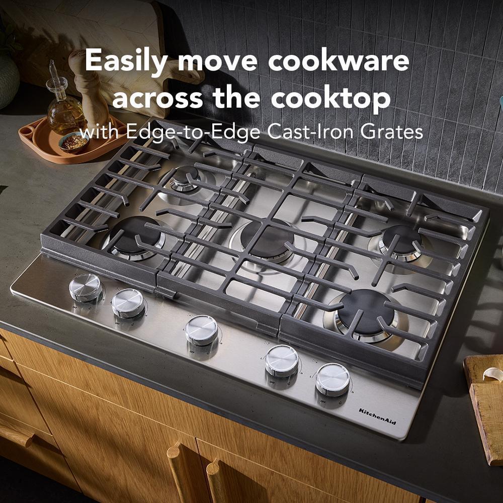 KCGK330SSS KitchenAid® 30 in. Gas Cooktop with 5 Versatile Burners