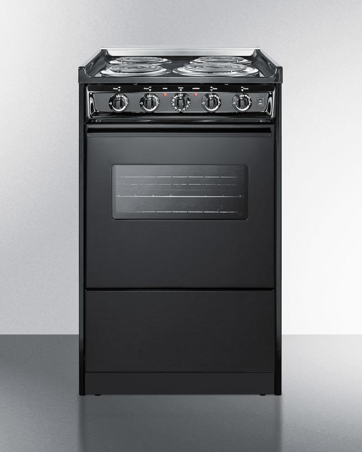 Summit TEM110CRW 20" Wide Electric Coil Range