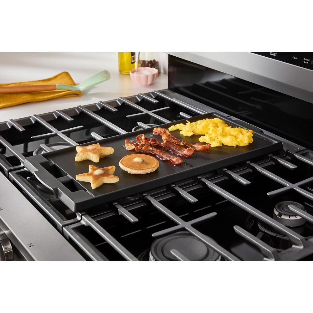 Whirlpool WFGS5030RS 30-inch Gas Range with Air Cooking Technology, No Preheat Air Fry and Air Baking and Self Clean