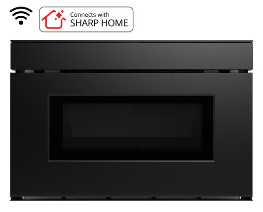 SMD2479MB Sharp 24 in. 1.2 cu. ft. Deco Series Built-In Smart Microwave Drawer™ Oven with Easy Wave Open in Black