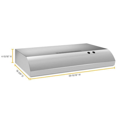 Whirlpool UXT4030ADS 30" Range Hood with the FIT System