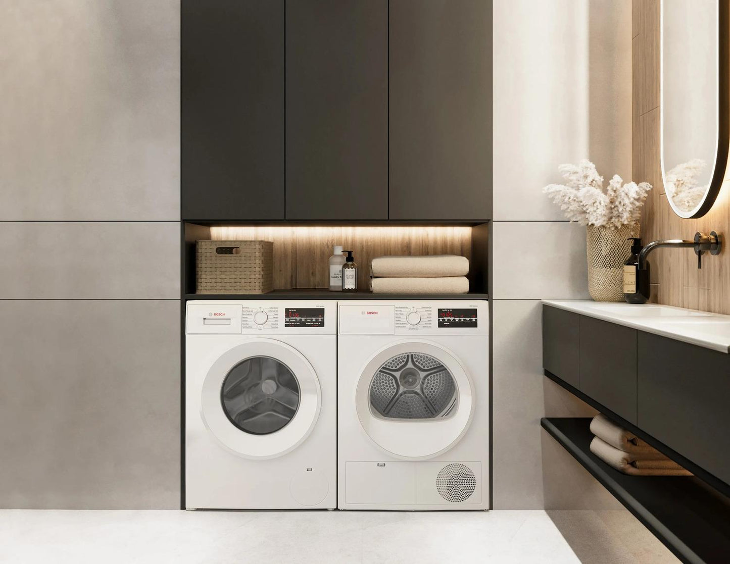 Bosch WPA12100UC 300 Series, condenser tumble dryer, White