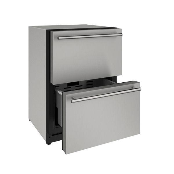 U-Line 24" Refrigerator Drawers With Stainless Solid Finish (115 V/60 Hz Volts /60 Hz Hz)