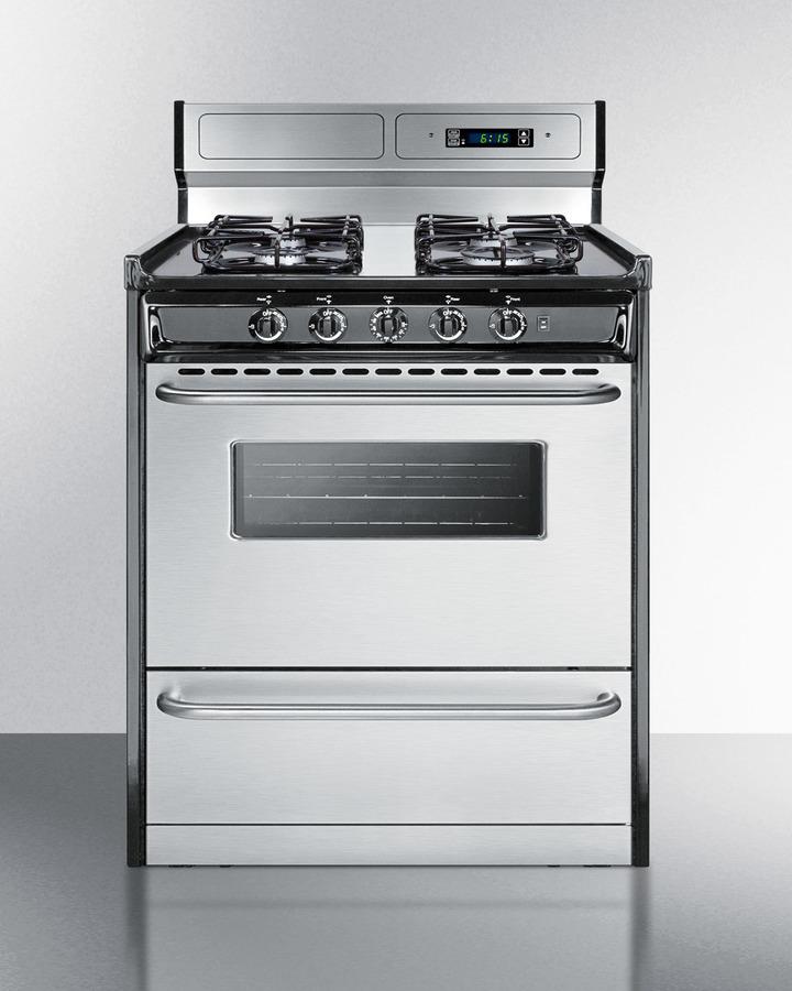 Summit TTM23027BKSW 30" Wide Gas Range