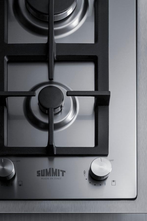 Summit 15" Wide 2-burner Propane Gas Cooktop In Stainless Steel