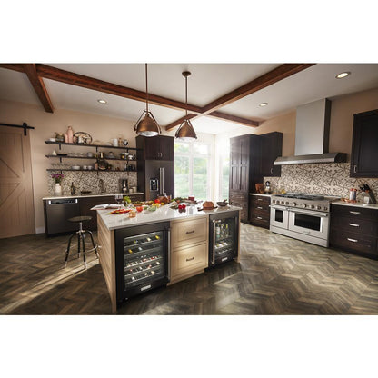 Kitchenaid KVWC958KSS 48'' 585 or 1170 CFM Motor Class Commercial-Style Wall-Mount Canopy Range Hood
