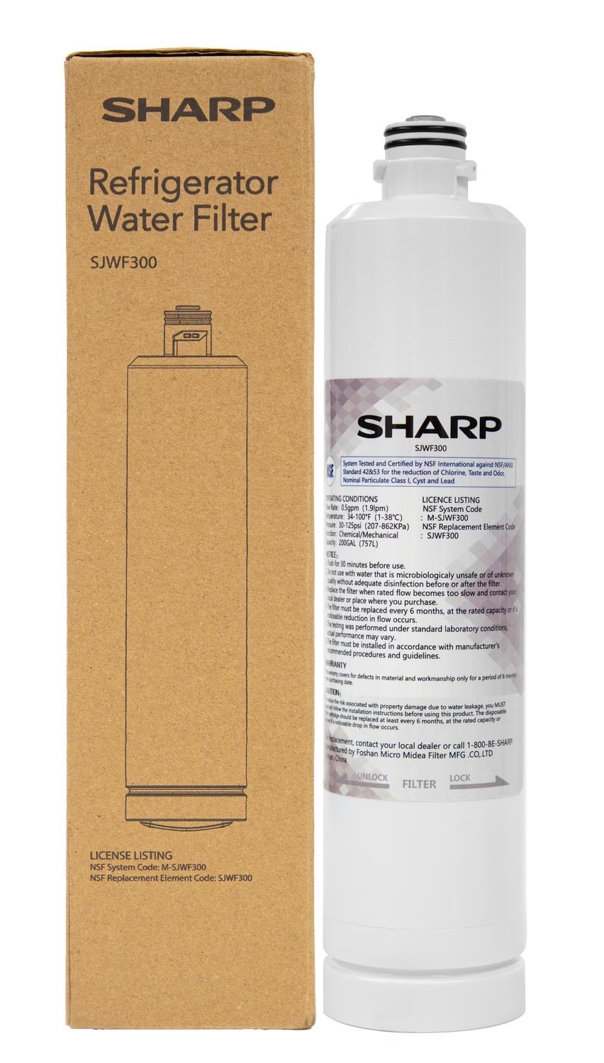 Sharp SJF2955MS 28.9 cu.ft. Standard Depth 36 in. French 3-Door Refrigerator with Water Dispenser in Stainless Steel