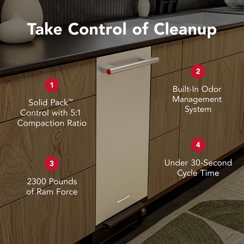 KTTP515TSS KitchenAid® 15 in. Built-In Trash Compactor with Built-In Odor Management System