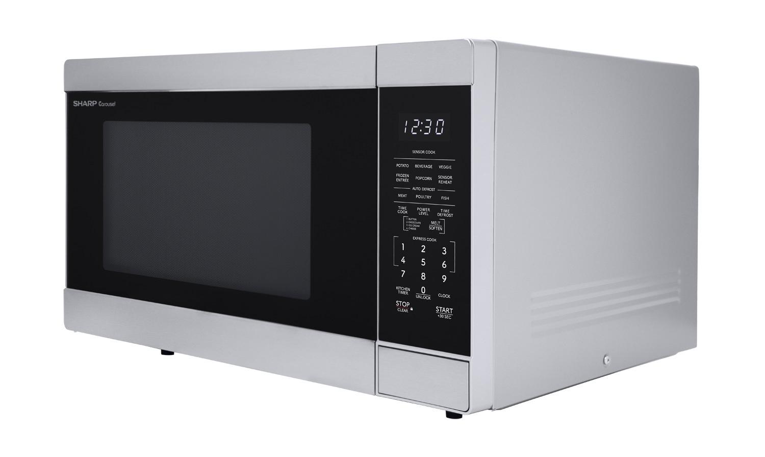 SMC1662KS Sharp 1.6 cu. ft. 1100W Stainless Steel Countertop Microwave Oven