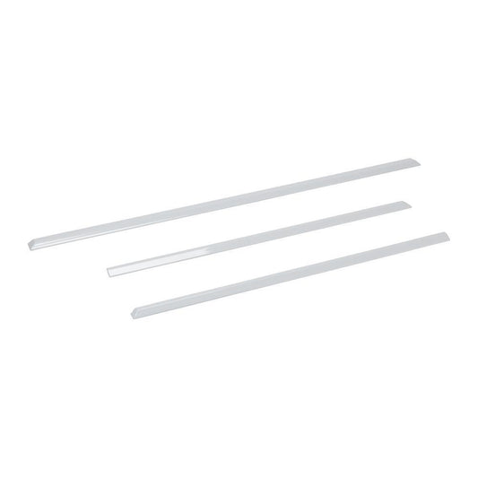 Maytag W10675027 30" Slide-in Range Trim Kit, White, with (1) 30" L trim piece, (2) 20" L trim pieces, and installation instructions