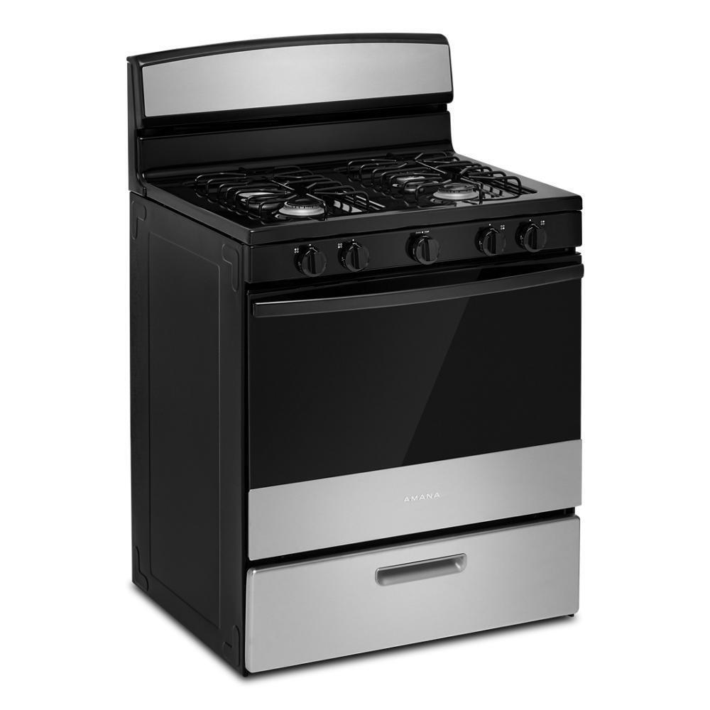 AGR4203MNS Amana® 30-inch Gas Range with Easy-Clean Glass Door