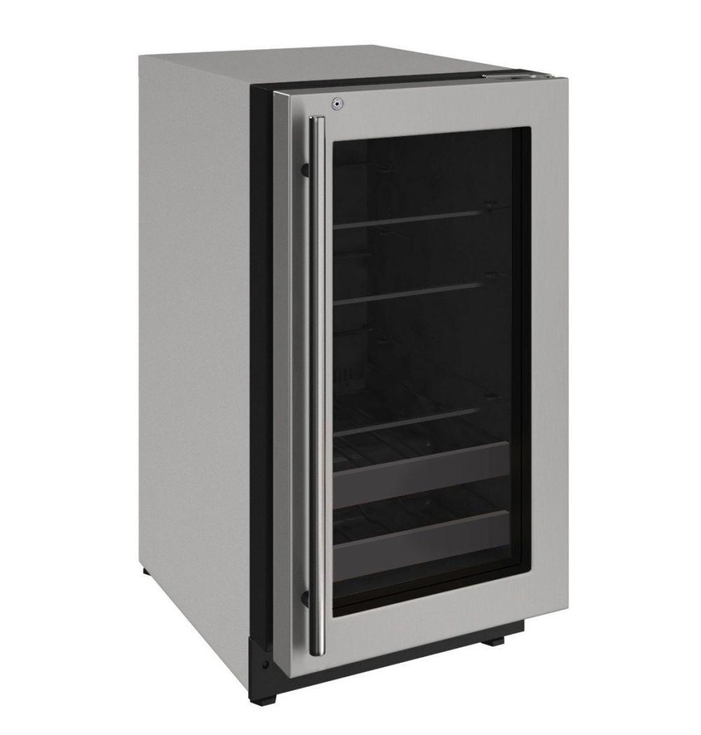 U-Line 18" Beverage Center With Stainless Frame Finish and Right-hand Hinge Door Swing (115 V/60 Hz Volts /60 Hz Hz)