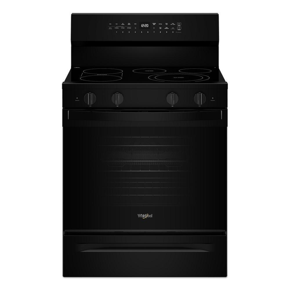 Whirlpool WFES7530RB 30-inch Electric Smart Range with Air Cooking Technology, No Preheat Air Fry, High Speed Preheat Oven, WipeClean™ Coating, and Steam/Self Clean