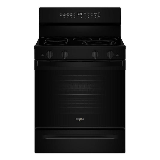 Whirlpool WFES7530RB 30-inch Electric Smart Range with Air Cooking Technology, No Preheat Air Fry, High Speed Preheat Oven, WipeClean™ Coating, and Steam/Self Clean