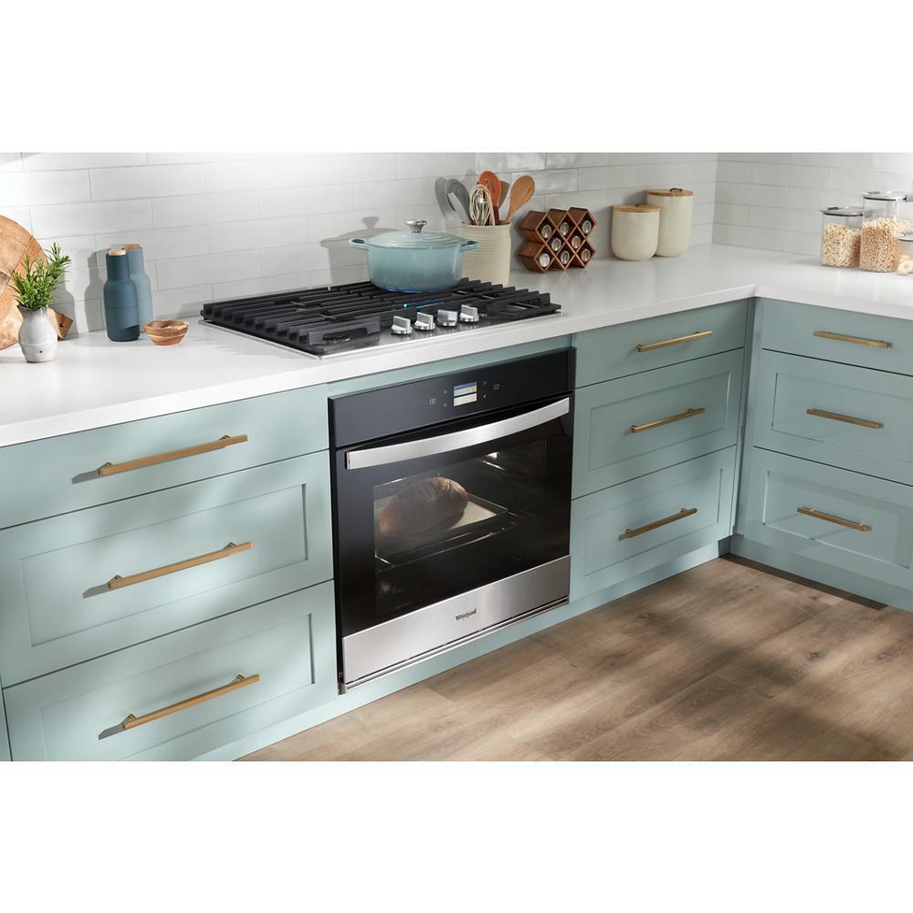 Whirlpool WCGK5030PB 30-inch Gas Cooktop with EZ-2-Lift™ Hinged Cast-Iron Grates