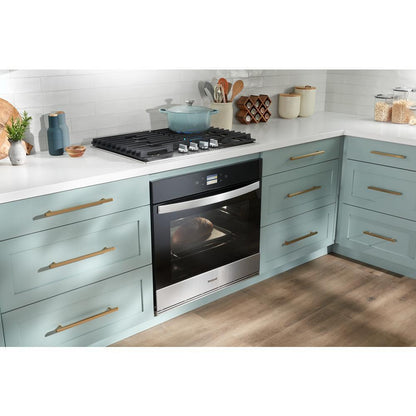 Whirlpool WCGK5030PB 30-inch Gas Cooktop with EZ-2-Lift™ Hinged Cast-Iron Grates