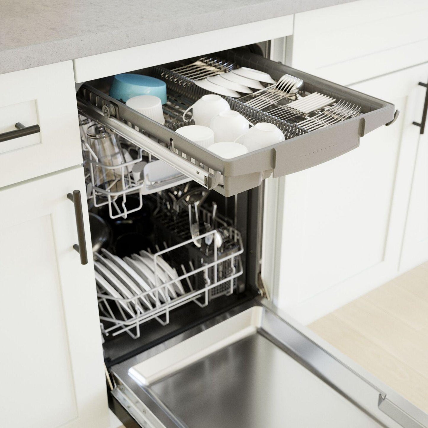 Bosch 300 Series Dishwasher 17 3/4" Black SPE53B56UC