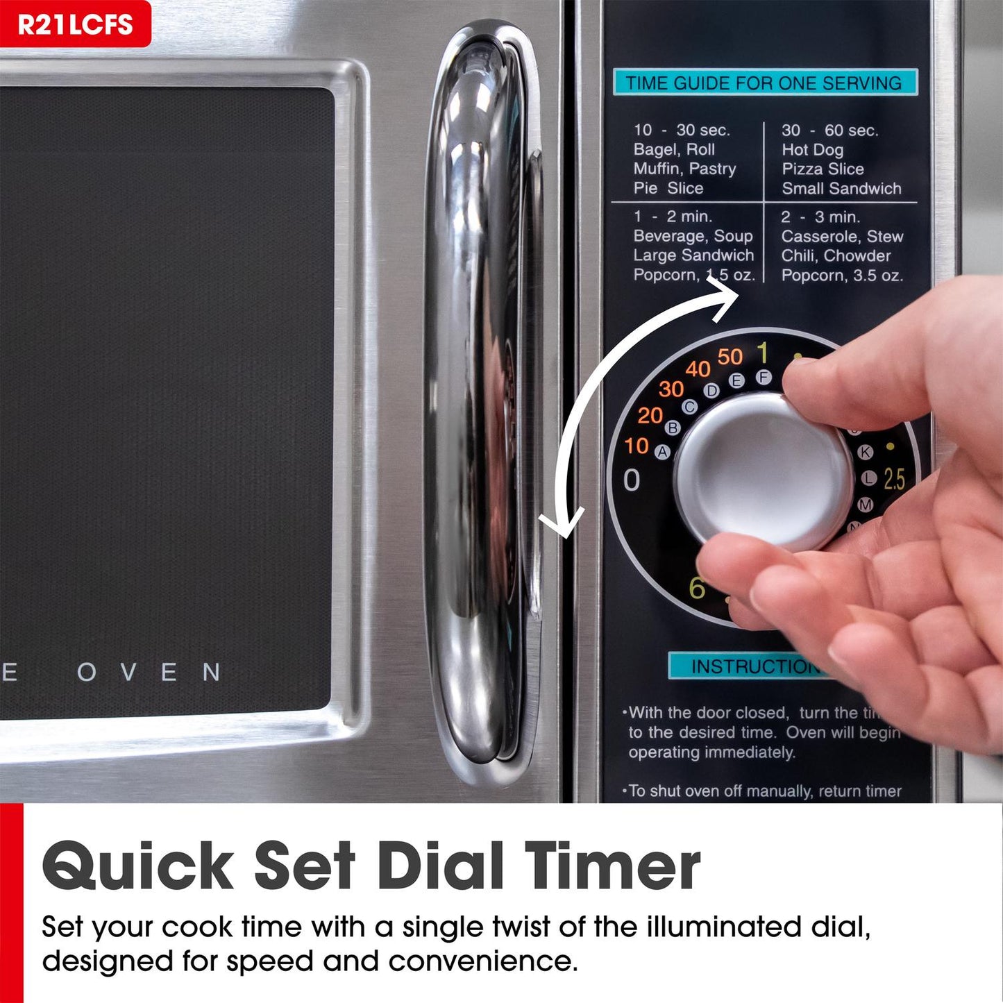 Sharp R21LCFS Medium-Duty Commercial Microwave Oven With 1000 Watts