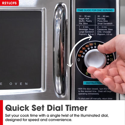 Sharp R21LCFS Medium-Duty Commercial Microwave Oven With 1000 Watts
