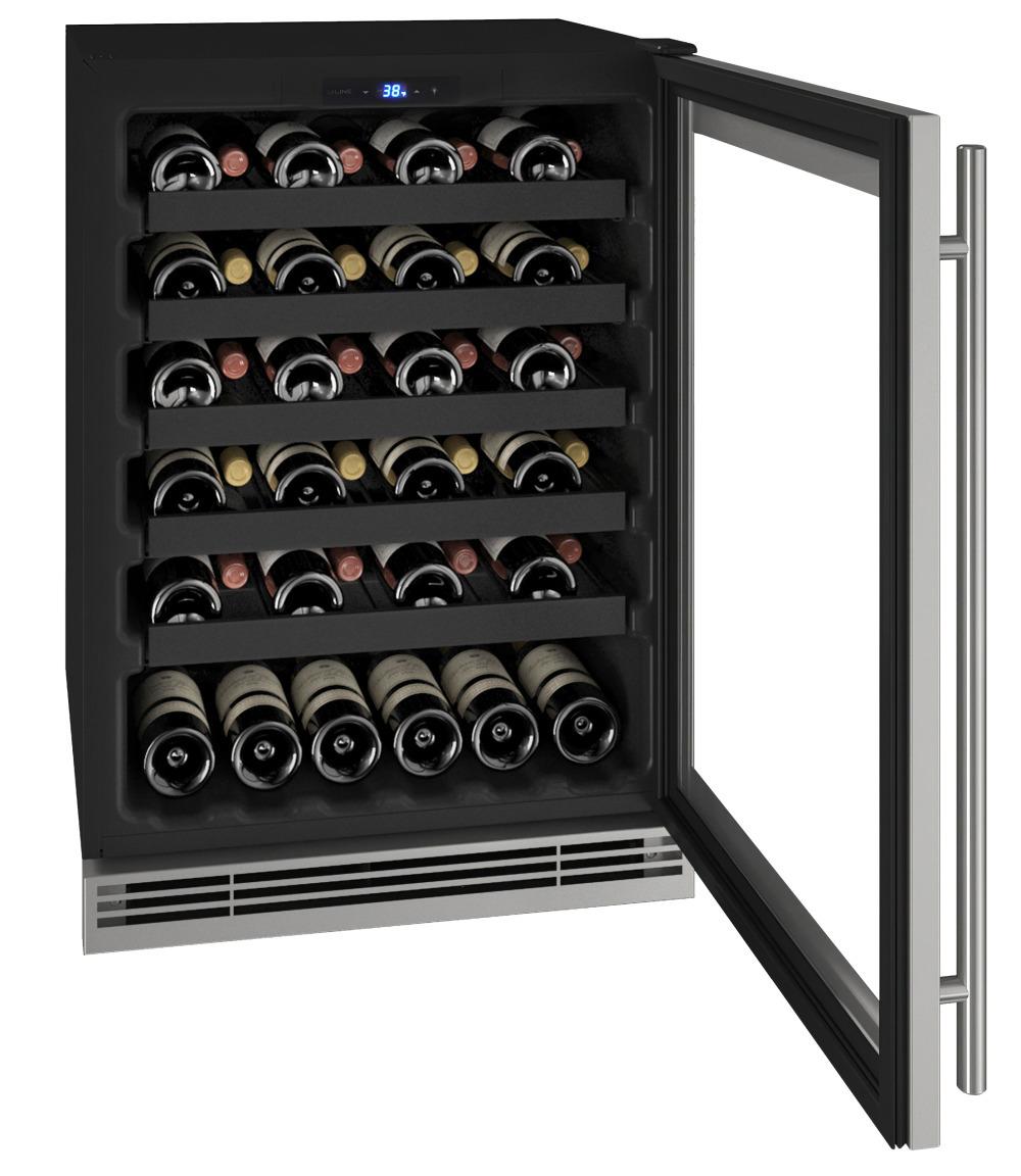 U-Line 24" Wine Refrigerator With Stainless Frame Finish (115 V/60 Hz Volts /60 Hz Hz)