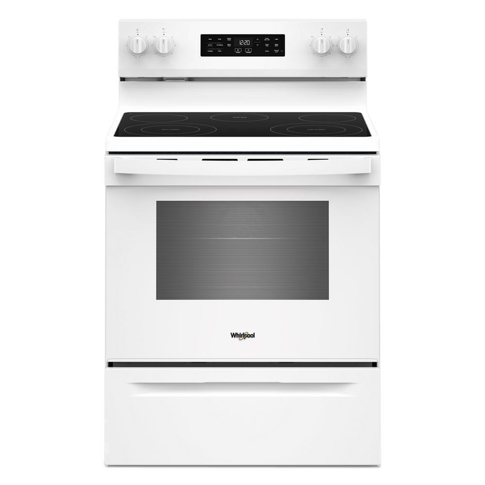 Whirlpool WFES4530SW 30-inch Electric Range with Air Cooking Technology and Steam Clean