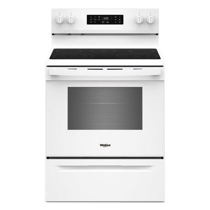 Whirlpool WFES4530SW 30-inch Electric Range with Air Cooking Technology and Steam Clean
