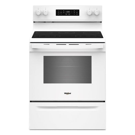 Whirlpool WFES4530SW 30-inch Electric Range with Air Cooking Technology and Steam Clean