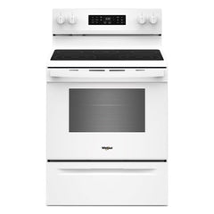 Whirlpool WFES4530SW 30-inch Electric Range with Air Cooking Technology and Steam Clean