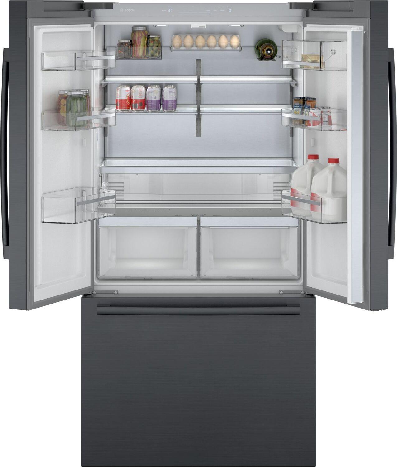 Bosch B36CT80SNB 800 Series French Door Bottom Mount Refrigerator 36" Black Stainless Steel