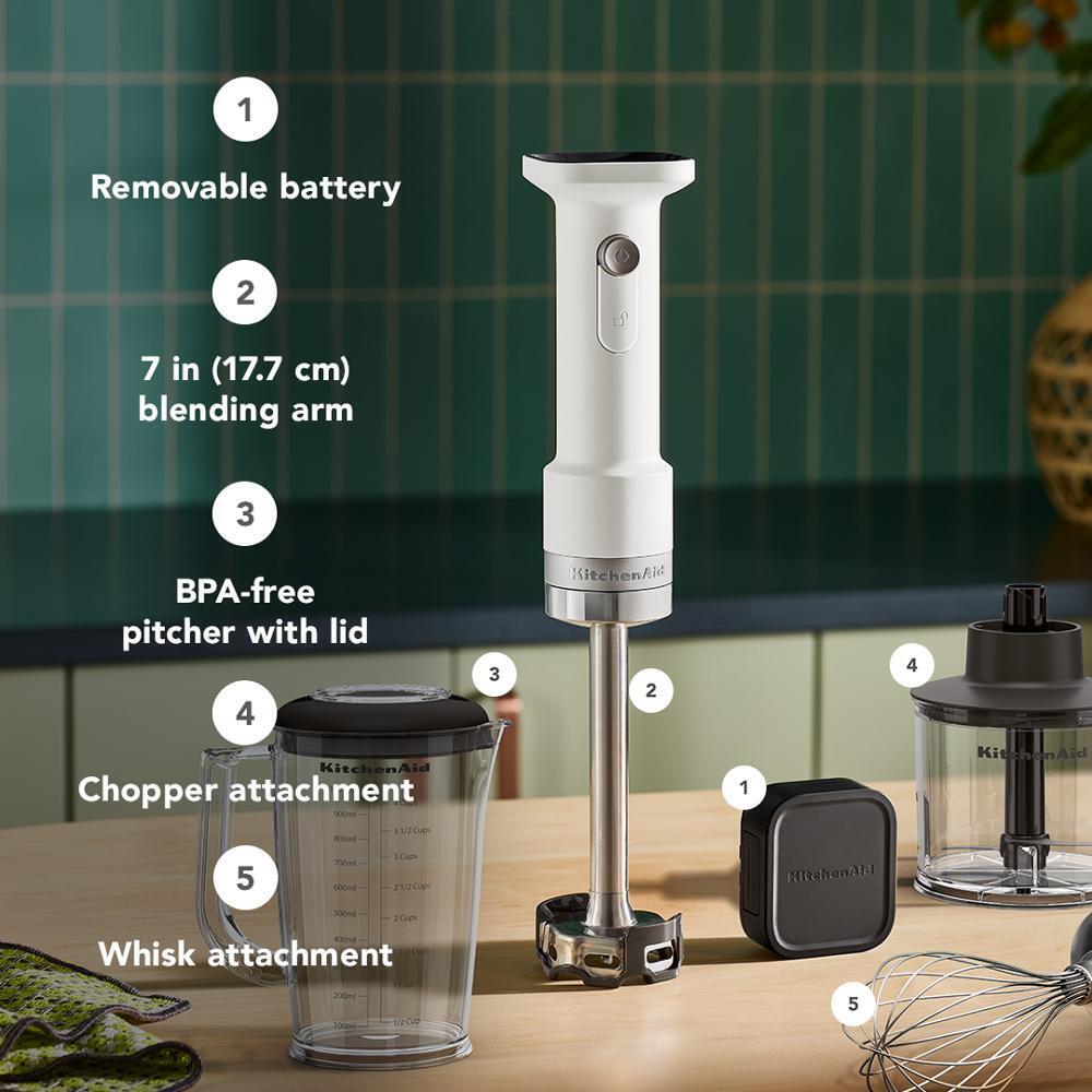 KHBRV05PL KitchenAid Go® Cordless Hand Blender with Accessories - battery sold separately