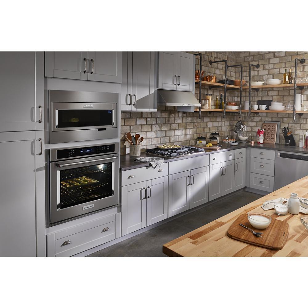Kitchenaid W11451313 Built-In Low Profile Microwave Standard Trim Kit with Pocket Handle, Stainless Steel, fits cut-out height 17-1/2"
