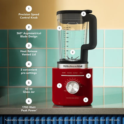 KSB2070ER KitchenAid® Pure Power Blender with 62oz Glass Jar