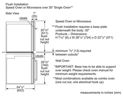 Bosch HBL5455LUC 500 Series, Built-in oven, 30'', Door Hinge: left, Stainless steel
