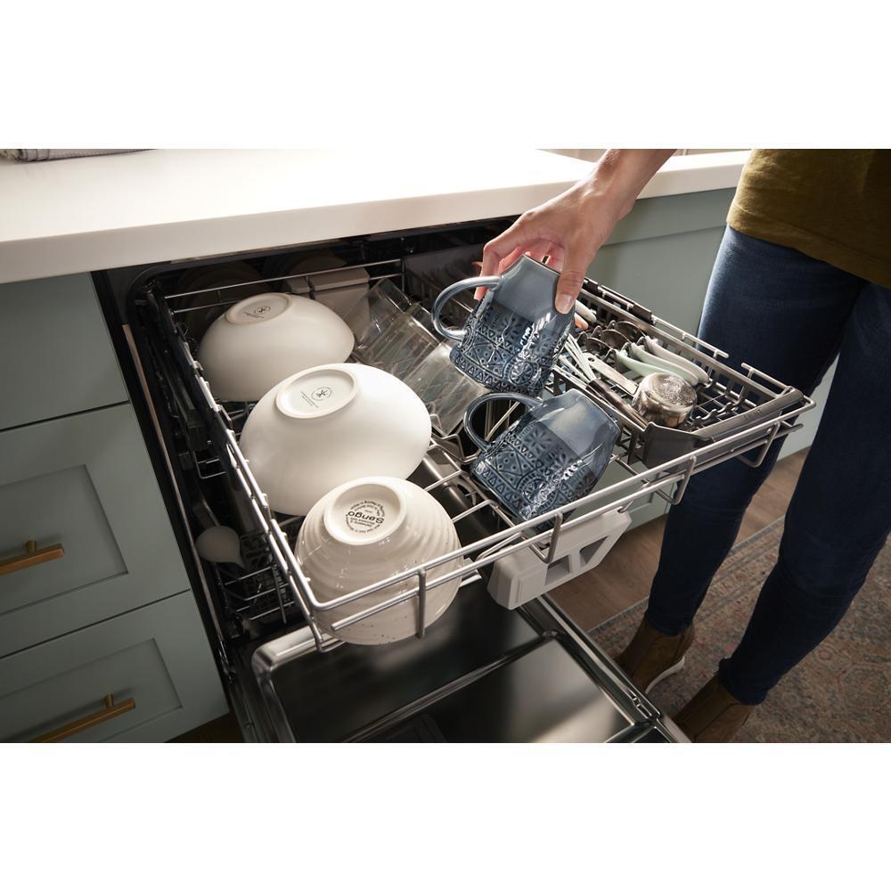 Whirlpool WDPS7024RZ Eco Series Quiet Dishwasher with a washing 3rd Rack & Water Repellent Silverware Basket