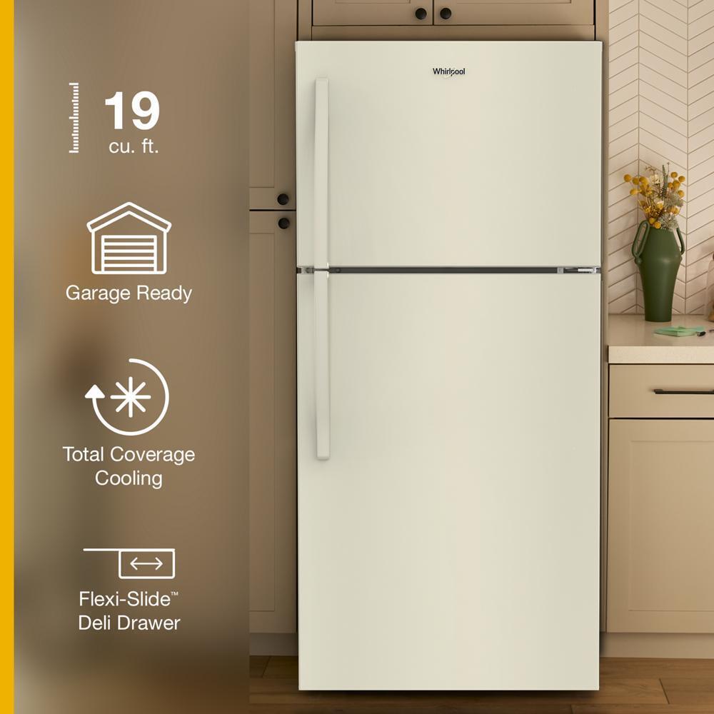 WRTX7419ST Whirlpool® 30-inch Wide Top Freezer Refrigerator with Total Coverage Cooling- 19 Cu. Ft.