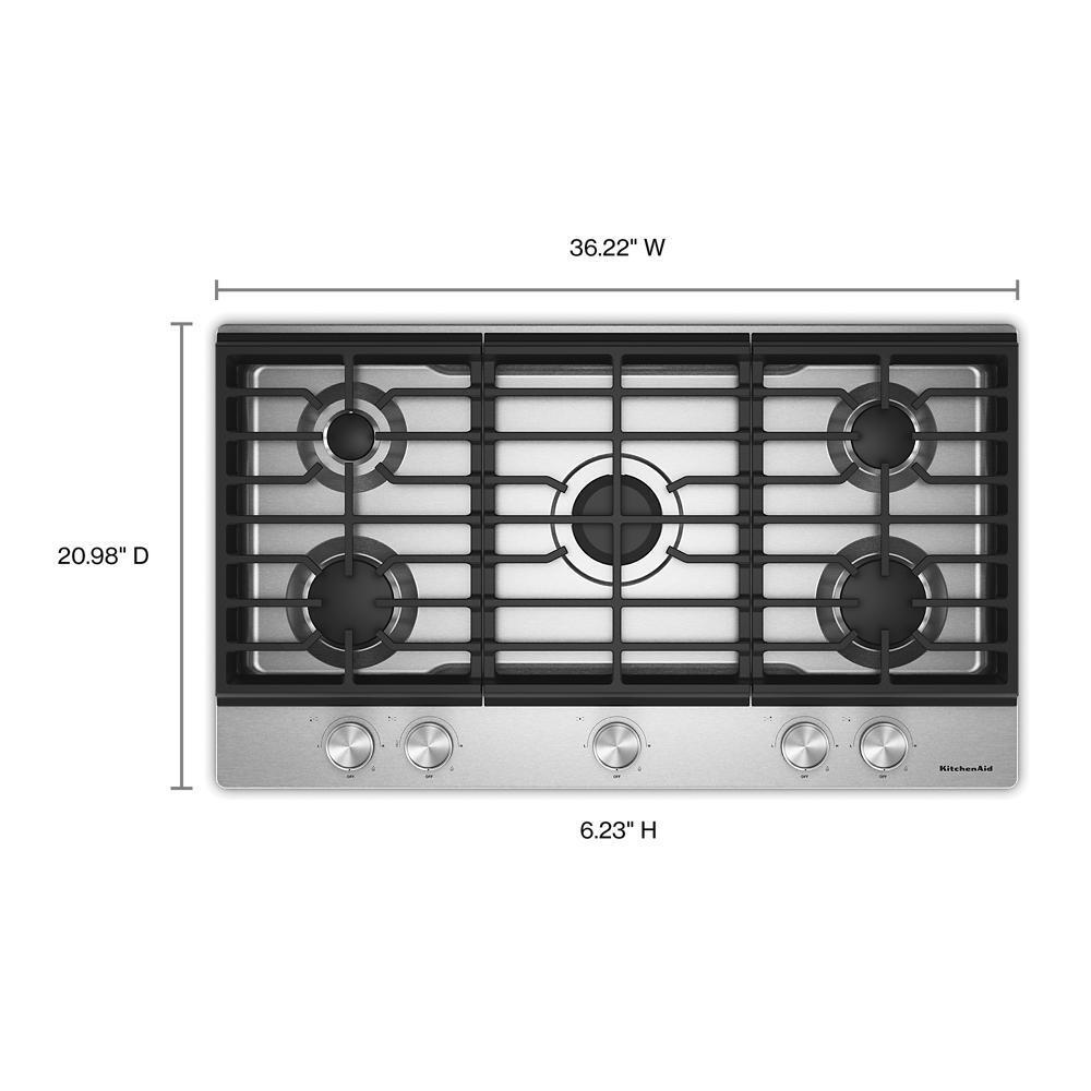 KCGK336SSS KitchenAid® 36 in. Gas Cooktop with 5 Versatile Burners