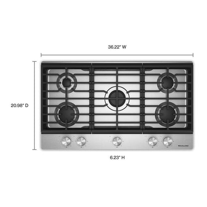 KCGK336SSS KitchenAid® 36 in. Gas Cooktop with 5 Versatile Burners