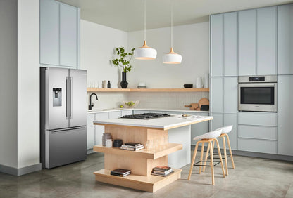 Bosch B36FD52SNS 500 Series, French Door Bottom freezer, multi door, 36'', Brushed steel (with anti-fingerprint), Total No Frost