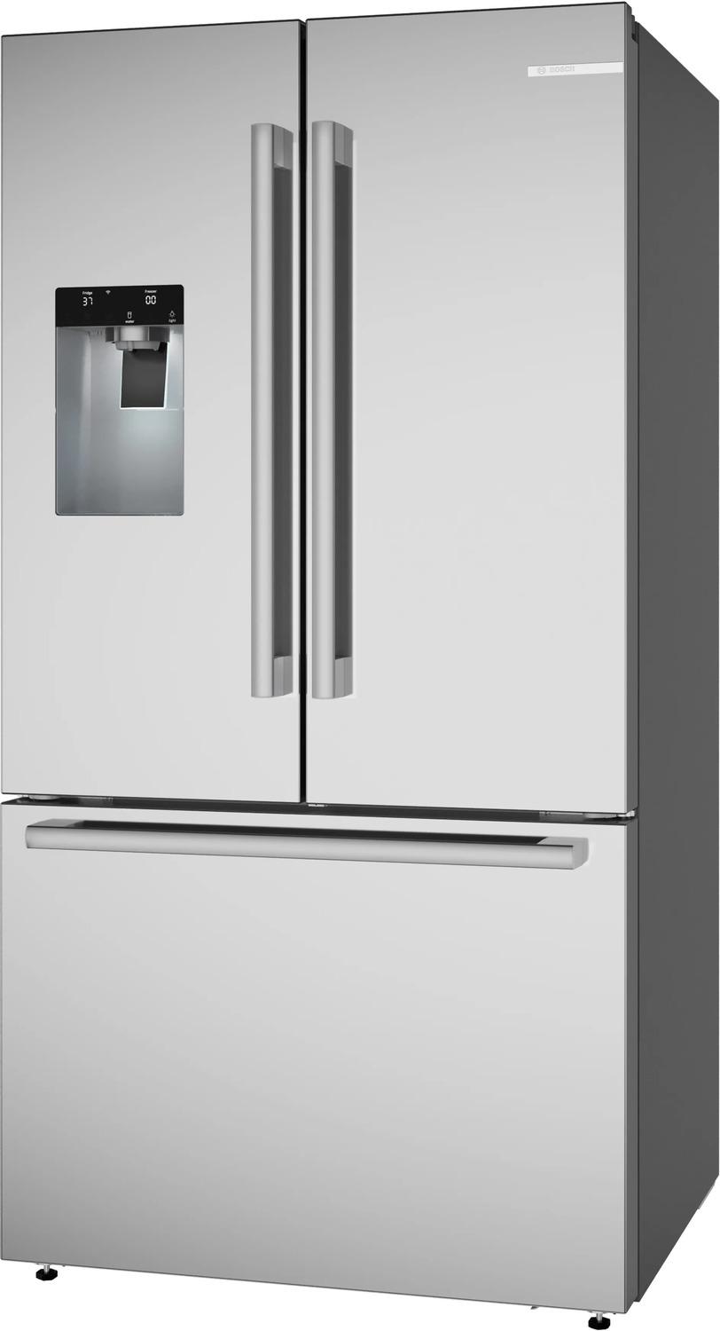 Bosch B36FD52SNS 500 Series, French Door Bottom freezer, multi door, 36'', Brushed steel (with anti-fingerprint), Total No Frost