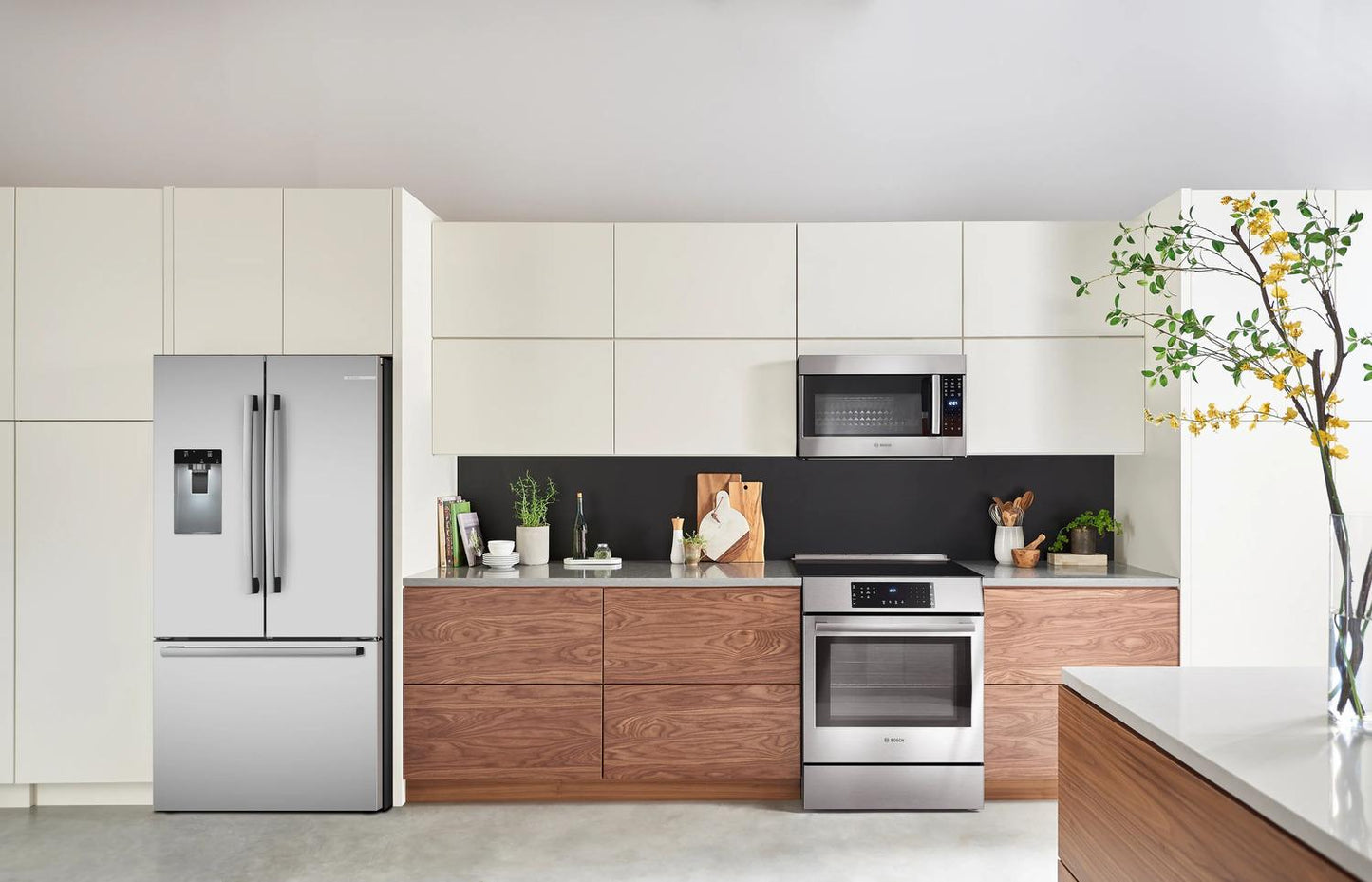 Bosch B36FD52SNS 500 Series, French Door Bottom freezer, multi door, 36'', Brushed steel (with anti-fingerprint), Total No Frost