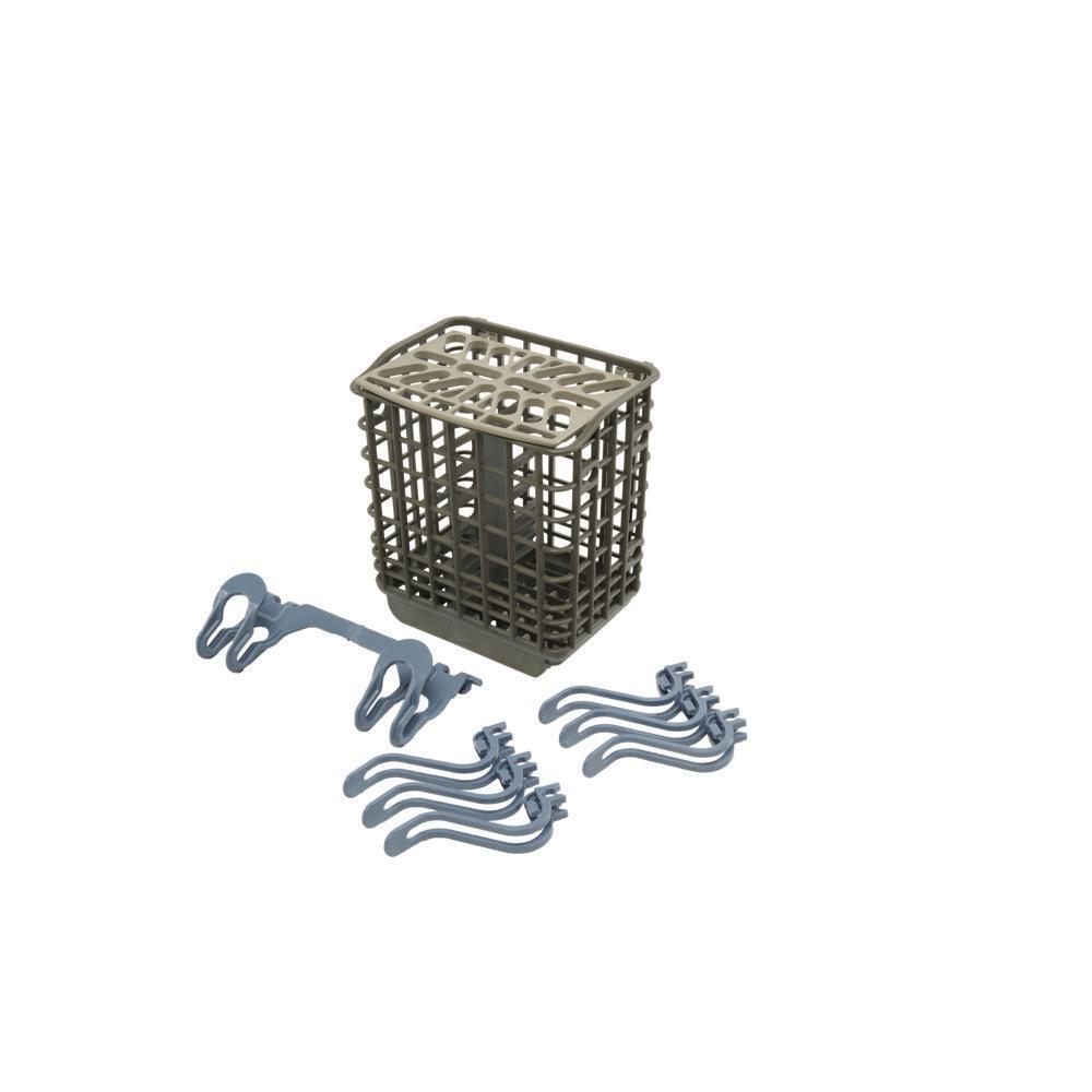 Maytag DISHEXTEND Dishwasher Silverware Basket Extension Kit (Grey/Blue) - Includes Six Light Item Clips, One Side Clip, and One Side Utensil Clip
