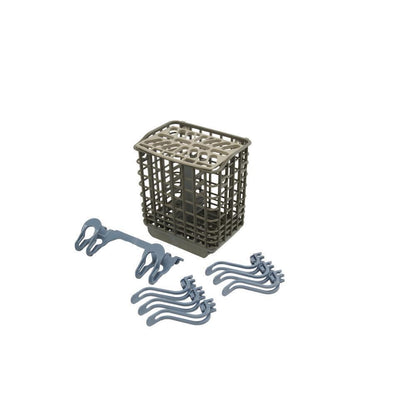 Maytag DISHEXTEND Dishwasher Silverware Basket Extension Kit (Grey/Blue) - Includes Six Light Item Clips, One Side Clip, and One Side Utensil Clip