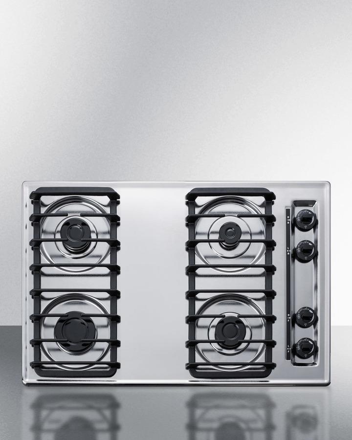 Summit 30" Wide 4-burner Gas Cooktop