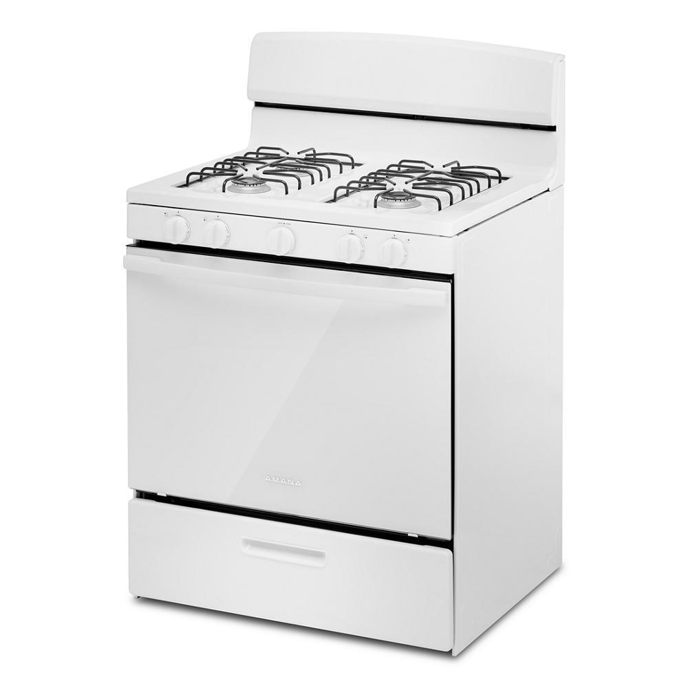 AGR4203MNW Amana® 30-inch Gas Range with Easy-Clean Glass Door