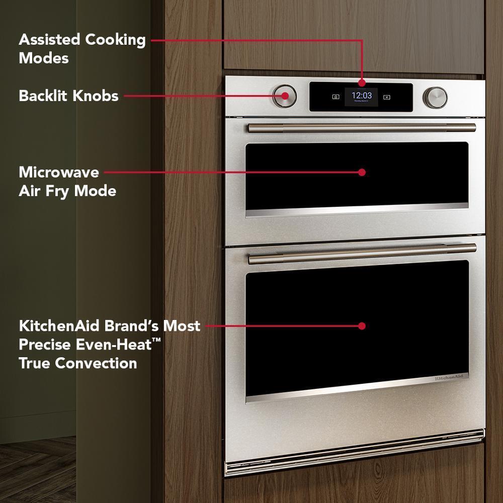 Kitchenaid KOEC630SPS 30-inch Smart Electric Combo Wall Oven with Assisted Cooking Modes - PrintShield™ Finish