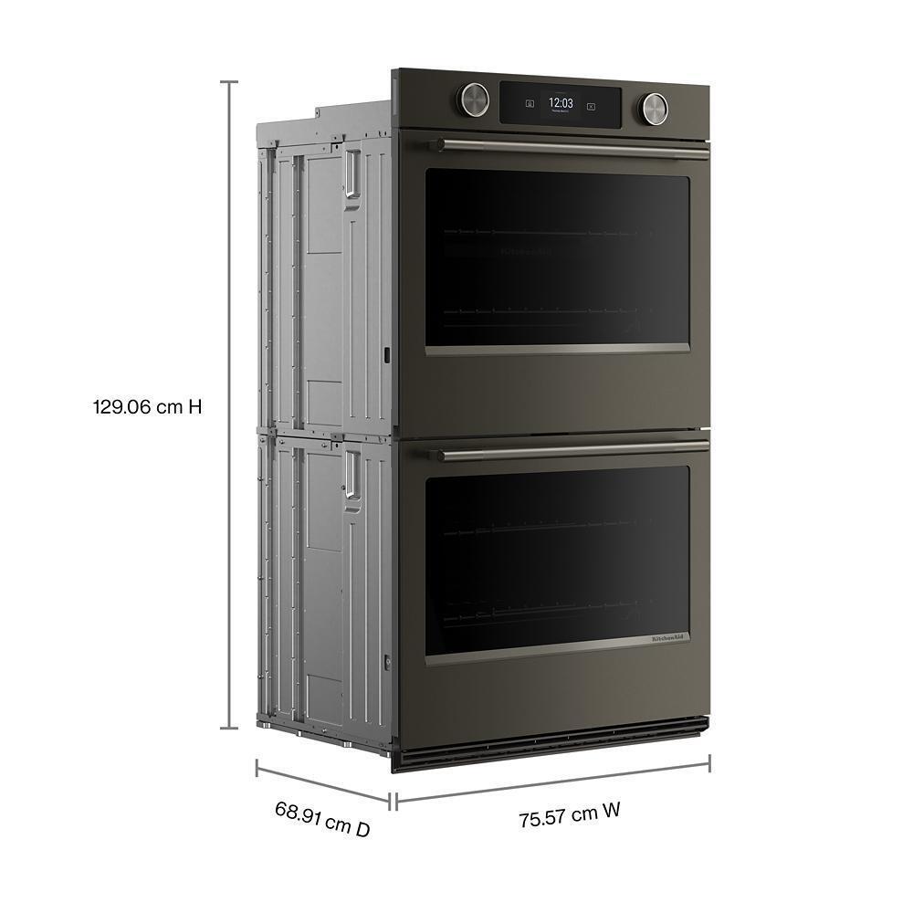 Kitchenaid KOED930SBE 30-inch Smart Electric Double Wall Oven with Intelligent Cooking Camera - Black Ore